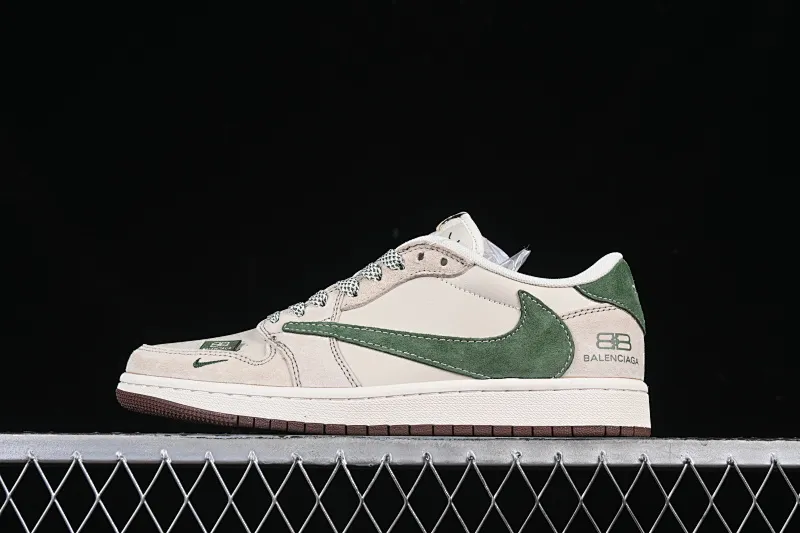 All categories Air Jordan Jordan series basketball shoes Air Jordan 1 Low High-end customized low-top sneakers Travis Scott x Fragment Design x Jordan Air Jordan 1 Low OG SP AJ1 Joe 1 Balenciaga joint suede green hook low-top cultural casual sneakers XS3086-015
